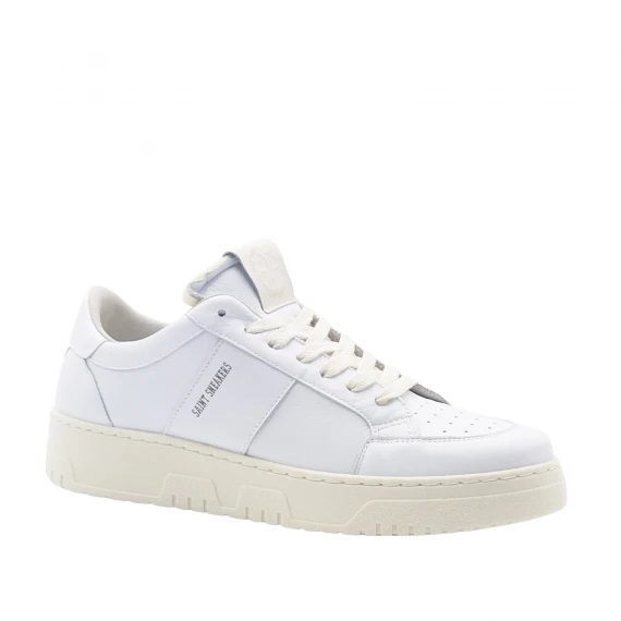 Sneakers basket in pelle bianca