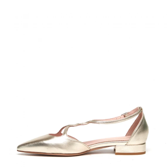 Ballerina 1718 in pelle platino 