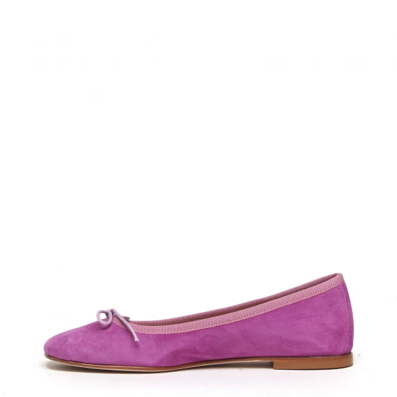 Ballerina BA88 in pelle scamosciata fuxia 