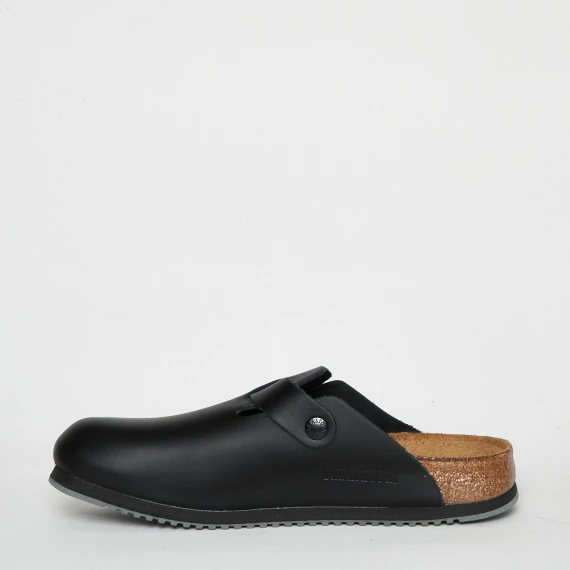 Sabot Boston in pelle nera calzata normale 