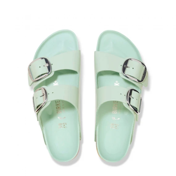 Sandali Arizona big buckle high-shine surf green 