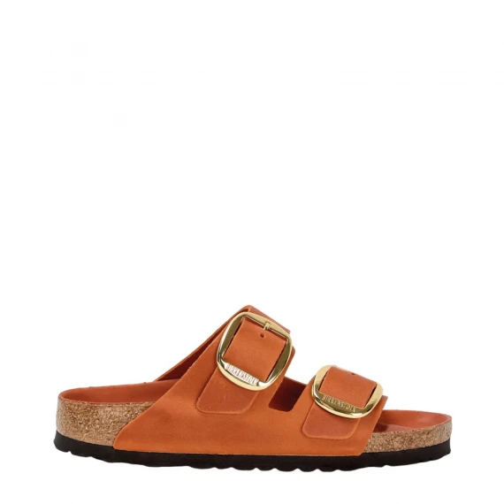 Sandalo Arizona Big Buckle in pelle oliata burnt orange 