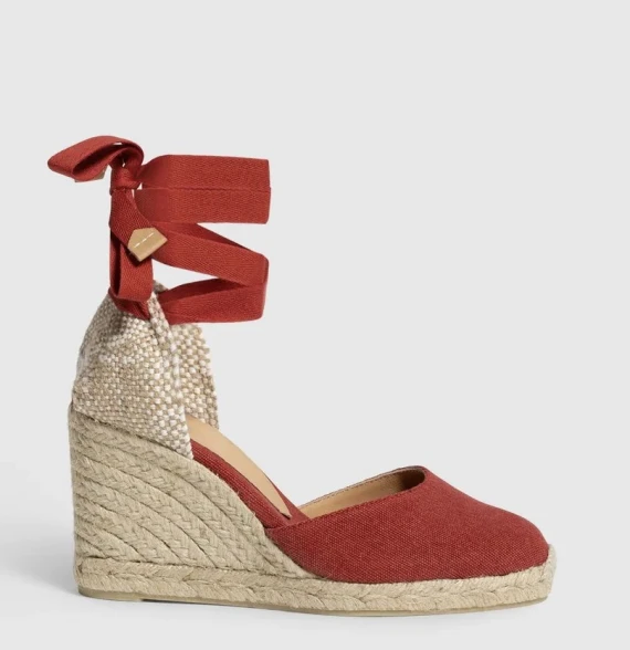 Espadrillas Carina 8 in cotone rosso 