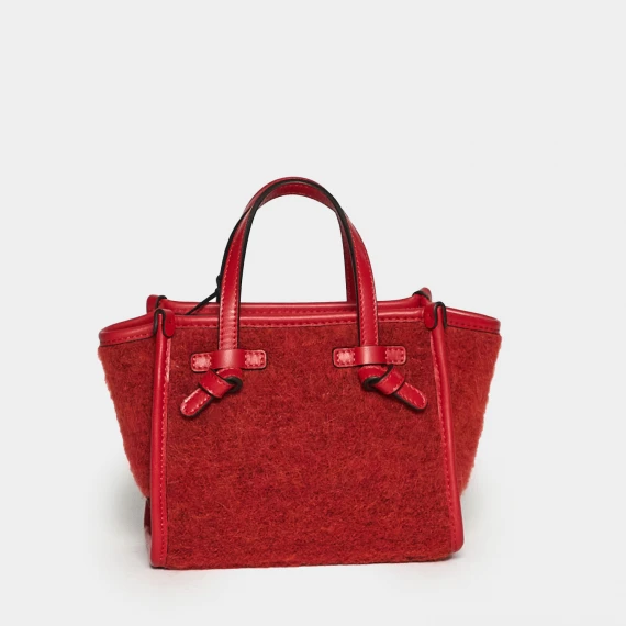 Borsa a mano Marcella in tessuto effetto mohair rosso - Taglia ONESIZE - Gianni Chiarini