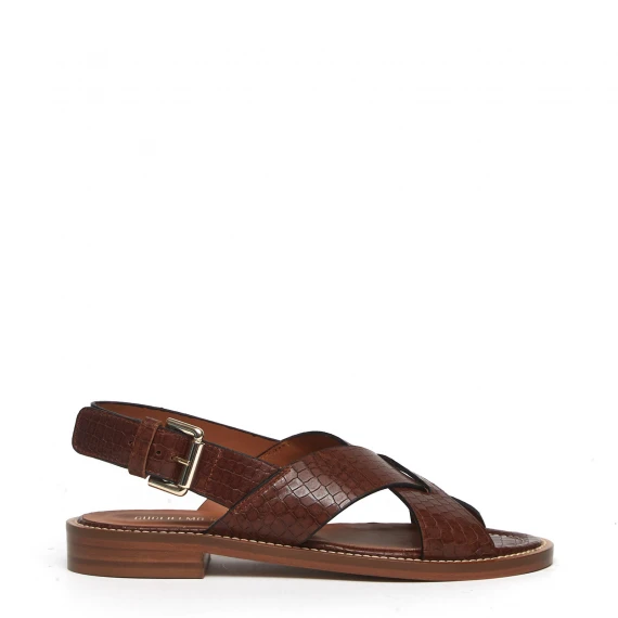 Sandalo Quito in pelle cognac 