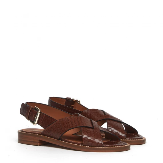 Sandalo Quito in pelle cognac 