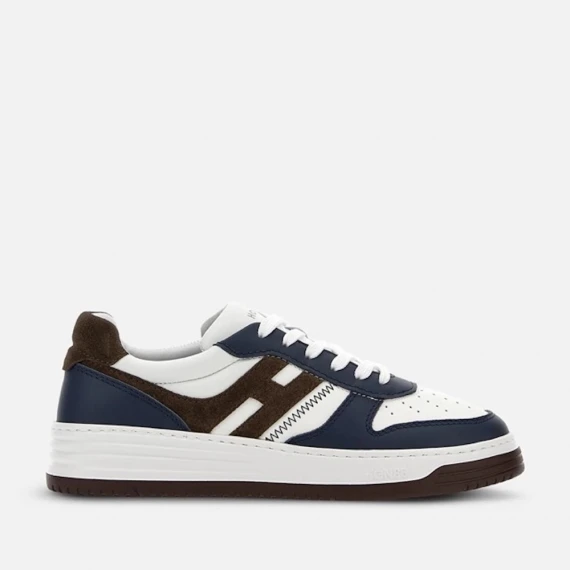Sneakers H630 allacciata bianca e blu 