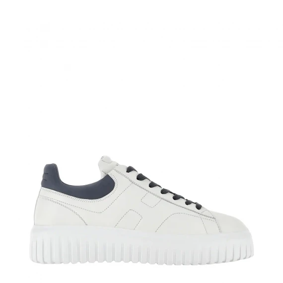 Sneakers H-Stripes in pelle bianca 