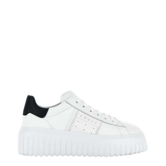 Sneakers H-Stripes Nero Bianco in pelle  - Taglia 40 - Hogan