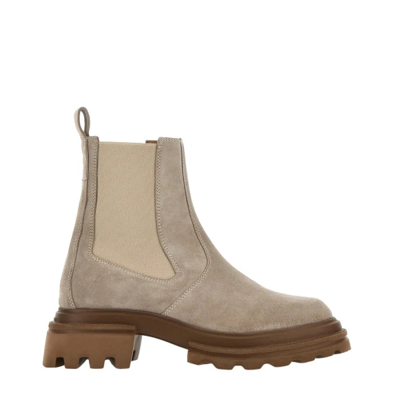 Chelsea Ankle Boots 10-Storey in pelle scamosciata tortora  - Taglia 36 - Hogan