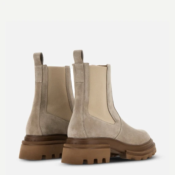 Chelsea Ankle Boots 10-Storey in pelle scamosciata tortora 