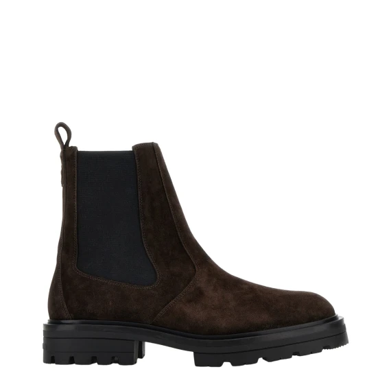 Chelsea ankle boots H673 in pelle scamosciata marrone - 10 - Taglia 10 - Hogan