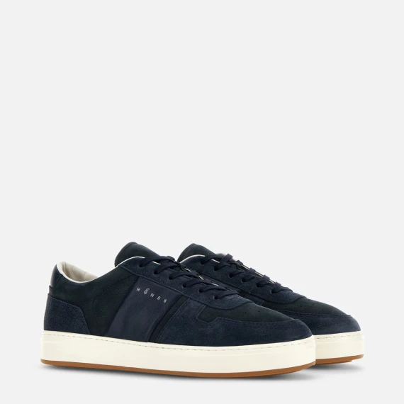 Sneakers H-TV in pelle e suede blu - 11