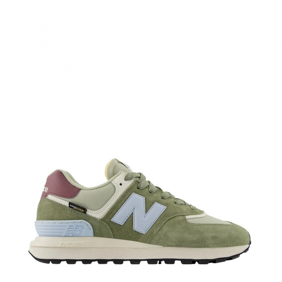 Sneakers 574 Legacy in suede e tessuto verde 