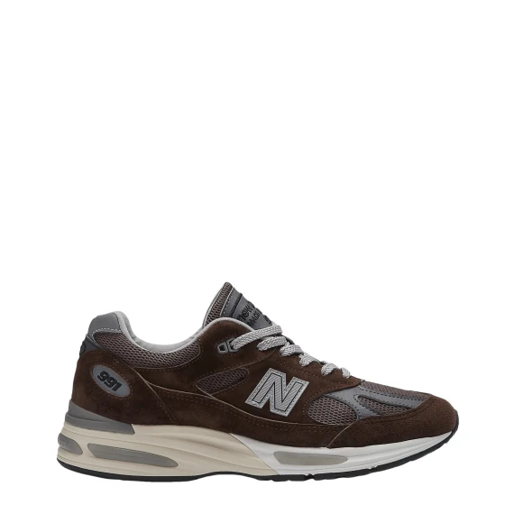 Sneakers 991V2 in pelle marrone - 47