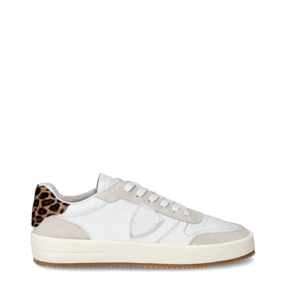 Sneakers Nice bianco e animalier 