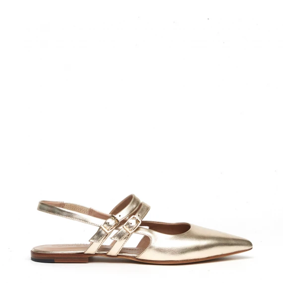 Slingback 795 in pelle oro 