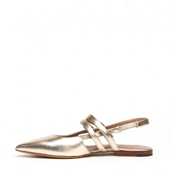 Slingback 795 in pelle oro 