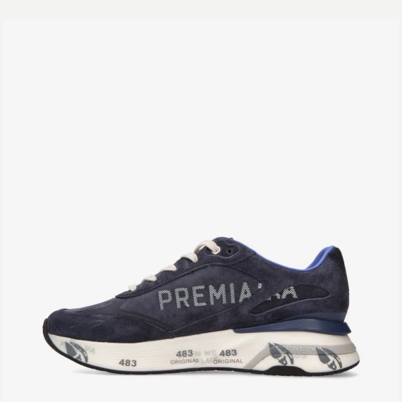 Sneakers Moerun 6449 in pelle scamosciata blu 