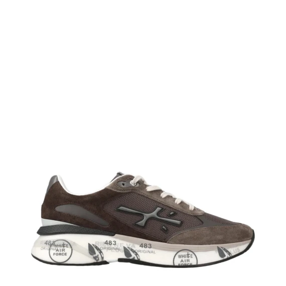 Sneakers Moerun 6446 in pelle scamosciata e tessuto marrone 