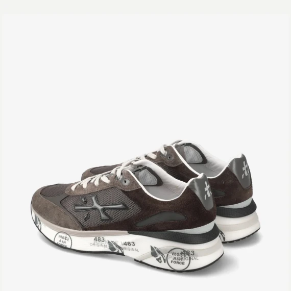 Sneakers Moerun 6446 in pelle scamosciata e tessuto marrone 