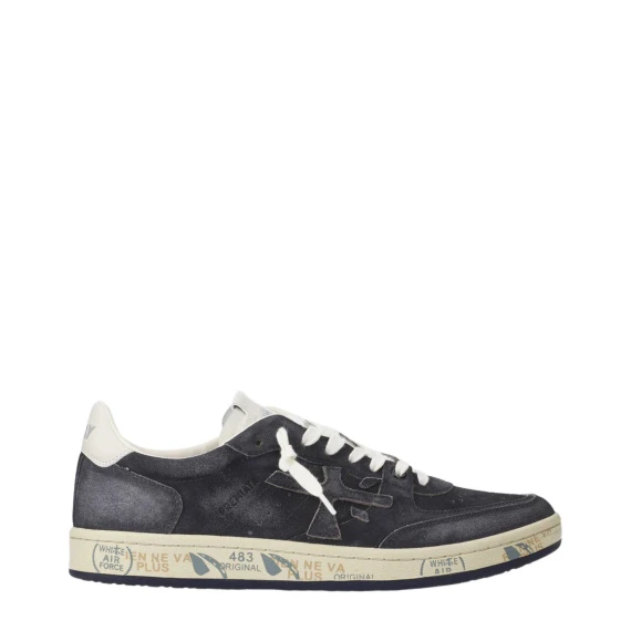 Sneakers BSKT CLAY 6962 in pelle scamosciata nera 