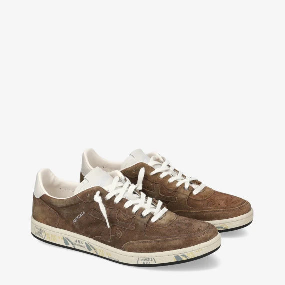 Sneakers BSKT CLAY 6963 in pelle scamosciata tabacco 