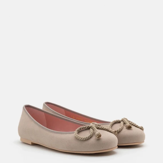 Ballerina 35663 in pelle scamosciata beige 