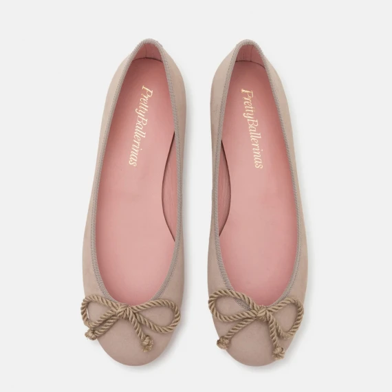 Ballerina 35663 in pelle scamosciata beige 