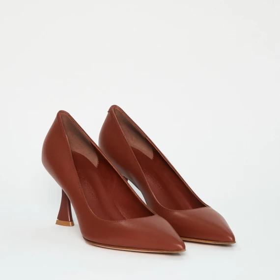 Decolleté June in pelle cuoio 