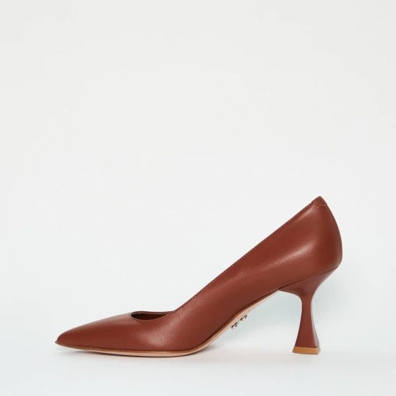 Decolleté June in pelle cuoio 