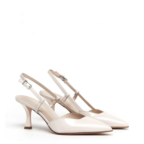 Slingback Joanna in pelle verniciata 