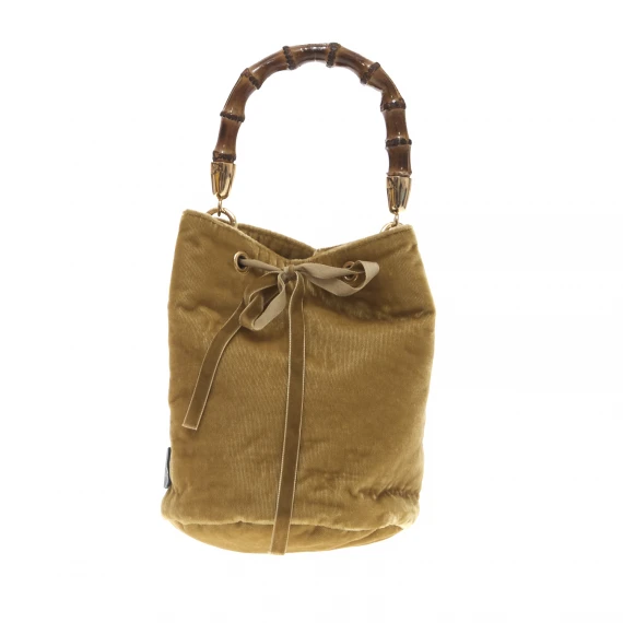 secchiello in velluto ocra - Taglia ONESIZE - chica bags