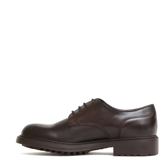stringata derby pelle marrone