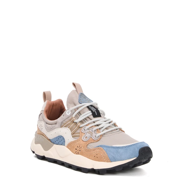 sneakers grigia e beige