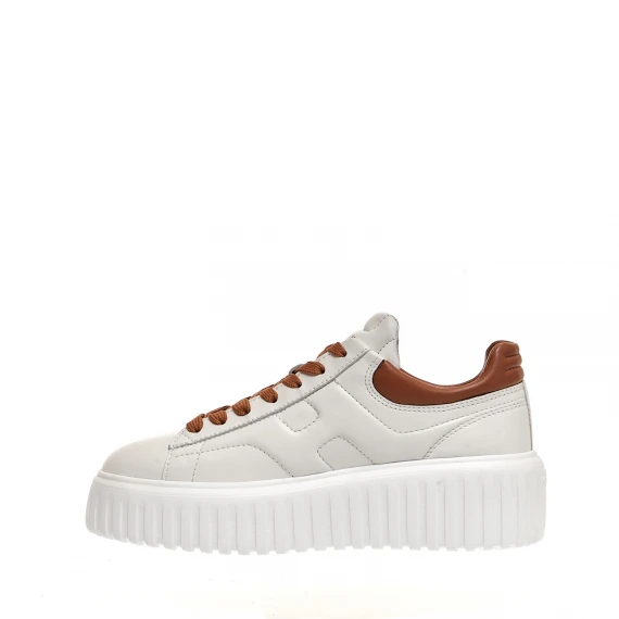 sneakers H Stripes in pelle bianco cuoio 