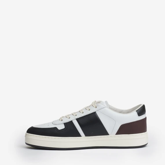 H TV sneakers black white leather