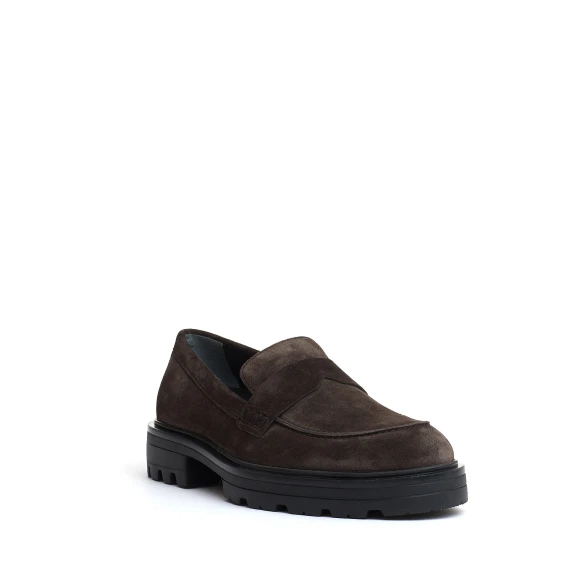 mocassino camoscio marrone carroarmato