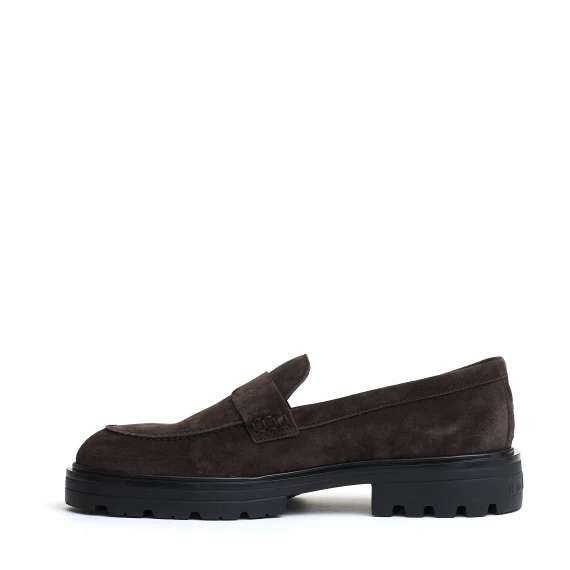 mocassino camoscio marrone carroarmato