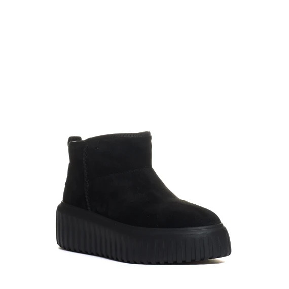 h stripes low boot camoscio nero