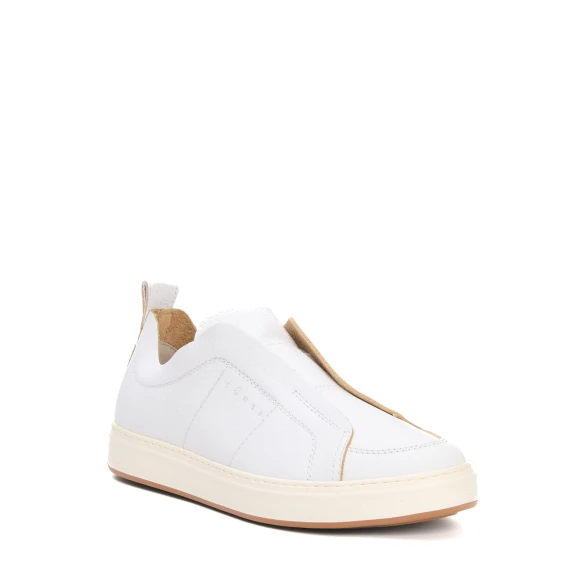 slipon pelle bianco
