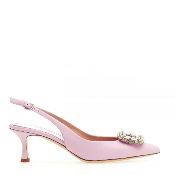 slingback rosa con fibbia strass - Taglia 39 - Ninalilou