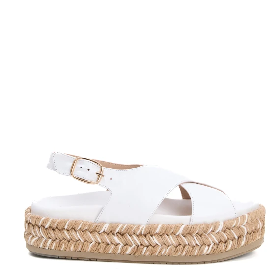 zeppa corda pelle bianca