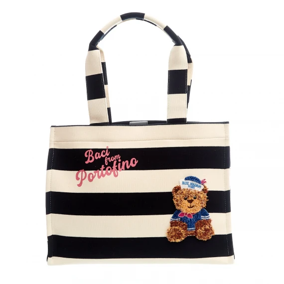 Teddy tote portofino black - Taglia ONESIZE - rue madam