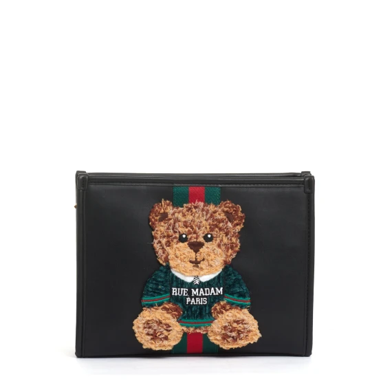 clutch nera con Teddy