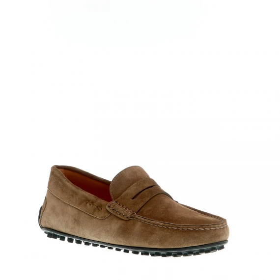 mocassino driver in camoscio toupe