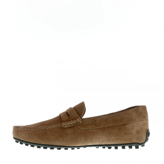 mocassino driver in camoscio toupe