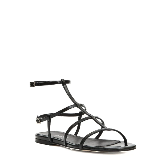 sandalo flat  listini vernice nero
