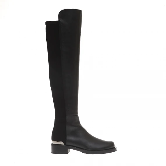 stivale 50 50 pelle nera - Taglia 37.5 - stuart weitzman