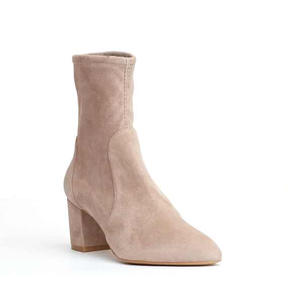 stivaletto camoscio beige 70 mm